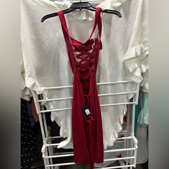 Red sexy cocktail dress Medium - Picture 7 of 8